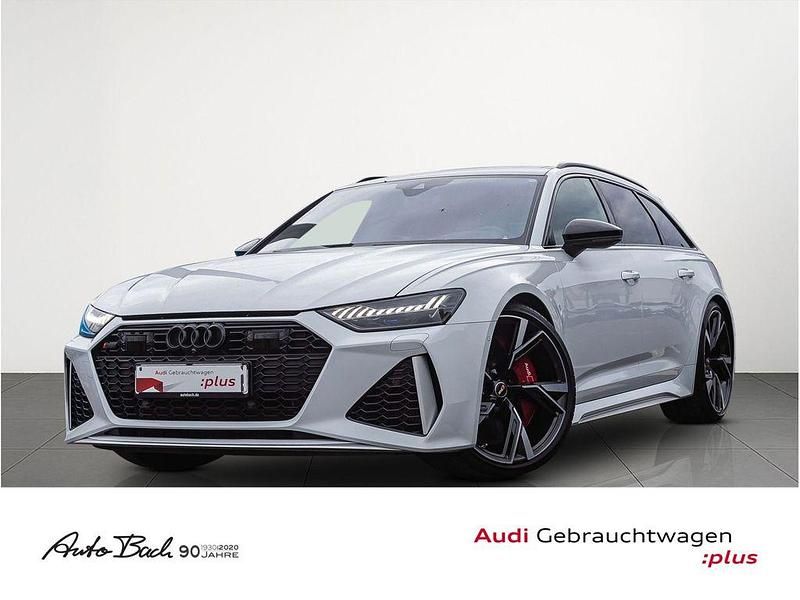 Weiß (gletscherweiß metallic) Gebraucht 2021 Audi RS6 Ambiente Kombi | 81.870 € (Teuer) - Bild 1/4