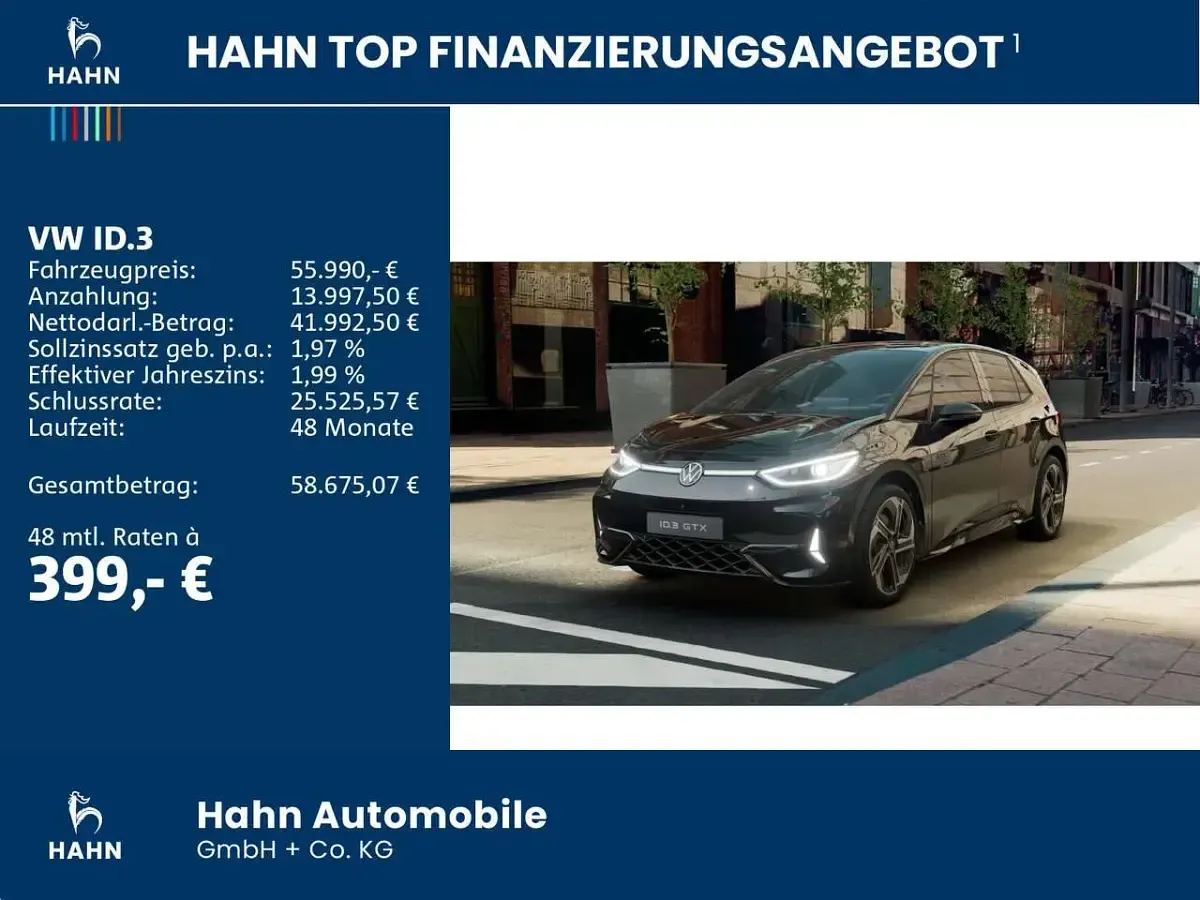 Neu VW ID.3 GTX 210 kW (286 PS) 2026 Grenadillschwarz metallic Kleinwagen