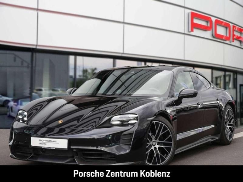 Tiefschwarzmetallic Gebraucht 2023 Porsche Taycan Turbo Limousine | 87.850 € (Fairer Preis) - Bild 1/4