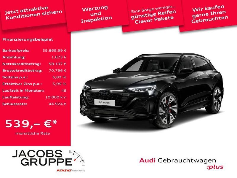 Gebraucht Audi Q8 e-tron S-Line 300 kW (408 PS) 2024 Schwarz SUV