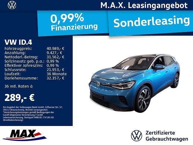 Blau Gebraucht 2024 VW ID.4 Pro Performance SUV | 40.989 € (Fairer Preis) - Bild 1/3