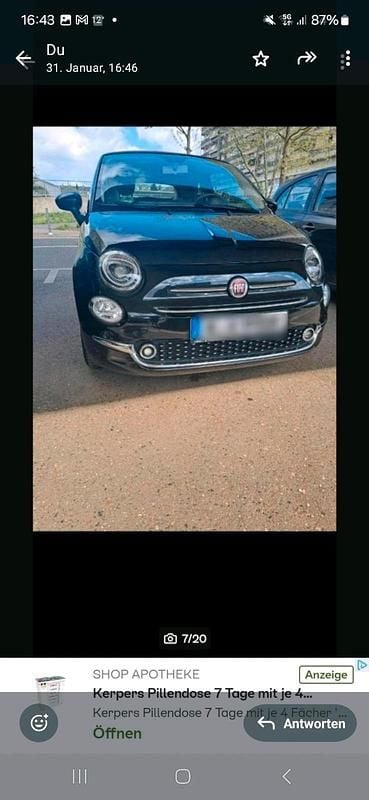 Gebraucht Fiat 500C Lounge 69 PS (50 kW) 2017 Schwarz Cabrio