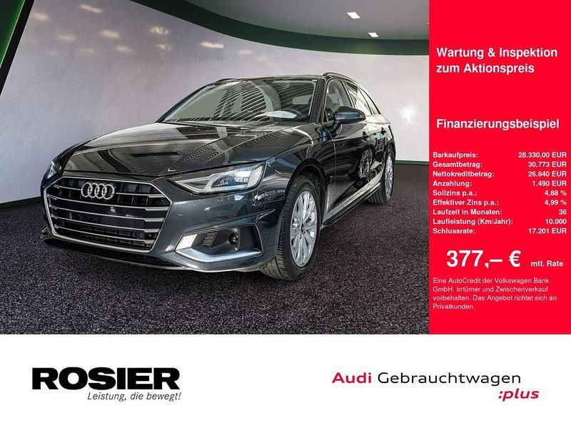 Grau / manhattangrau (metallic) Gebraucht 2021 Audi A4 Advanced Plus Kombi | 28.330 € (Fairer Preis) - Bild 1/4