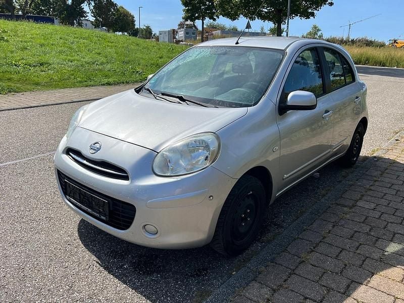 Silber Gebraucht 2012 Nissan Micra Acenta Kleinwagen | 1.899 € (Guter Preis) - Bild 1/4