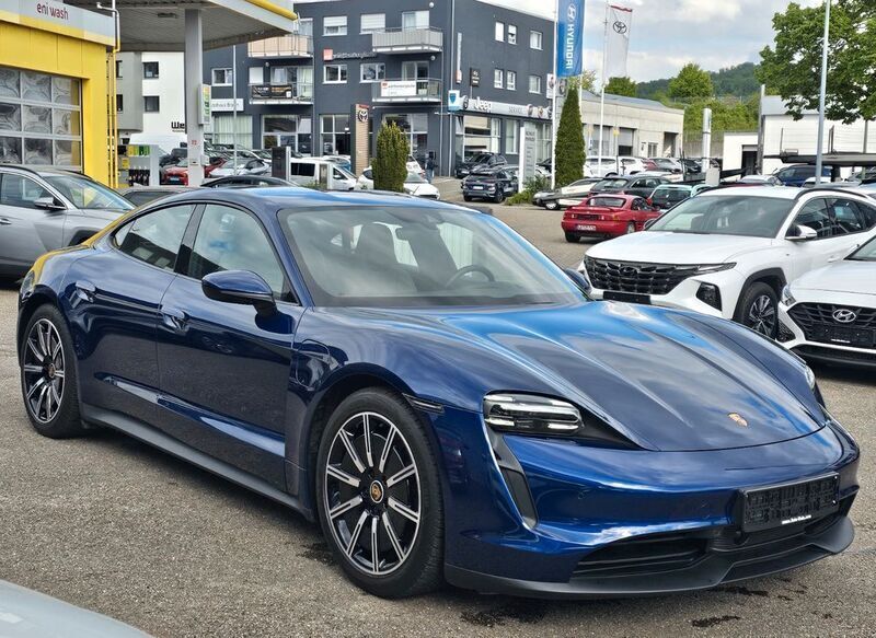 Blau Gebraucht 2022 Porsche Taycan Limousine | 61.600 € (Superpreis) - Bild 1/4