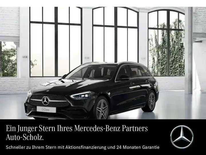 Metalliclack obsidianschwarz Gebraucht 2022 Mercedes C180 AMG | 36.396 € (Fairer Preis) - Bild 1/3