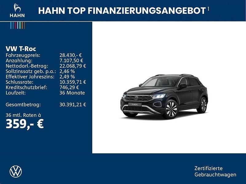 Gebraucht VW T-Roc Goal 150 PS (110 kW) 2024 Deep black perleffekt SUV