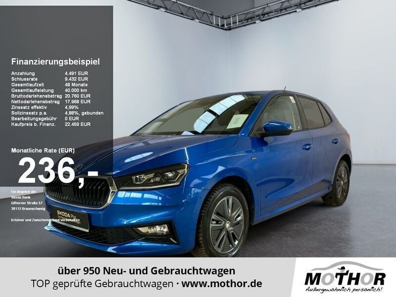 Blau Gebraucht 2024 Skoda Fabia Drive Kleinwagen | 22.032 € (Guter Preis) - Bild 1/4