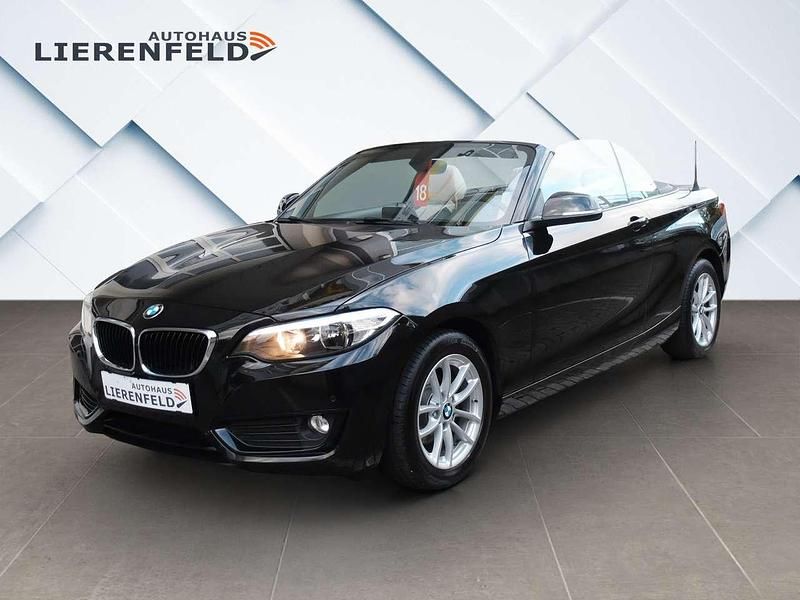 Schwarz ii Gebraucht 2015 BMW 218 Cabrio | 12.990 € (Fairer Preis) - Bild 1/4