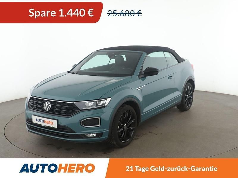 Grün Gebraucht 2021 VW T-Roc Cabriolet R-line Cabrio | 24.240 € (Fairer Preis) - Bild 1/3