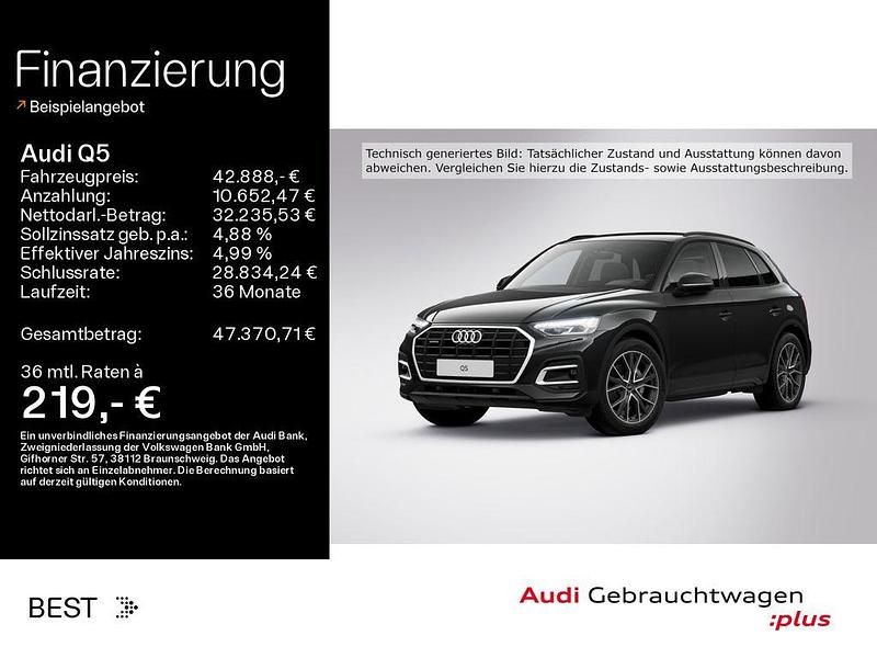 Brillantschwarz Gebraucht 2023 Audi Q5 Sport SUV | 42.888 € (Teuer) - Bild 1/4