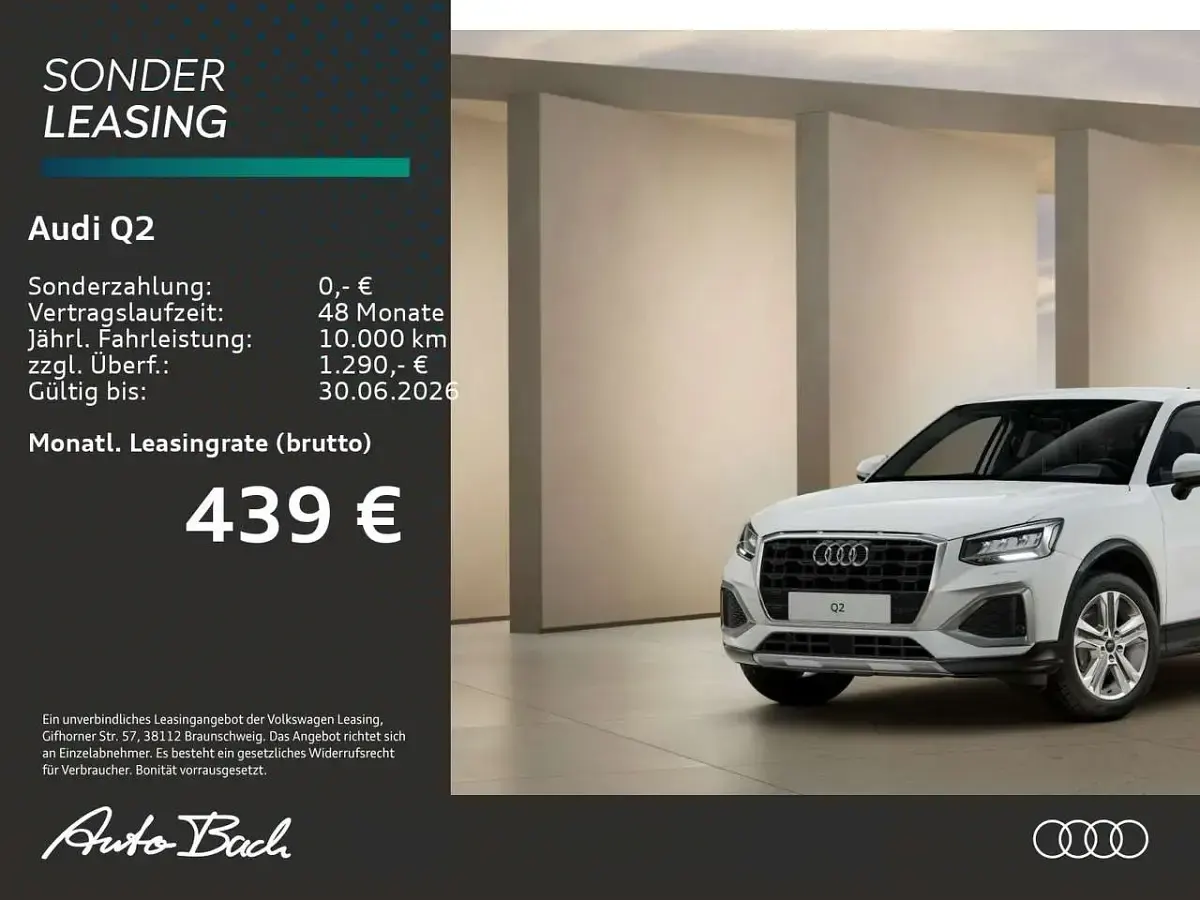 Neu Audi Q2 Advanced Plus 150 PS (110 kW) 2026 Arkonaweiß SUV