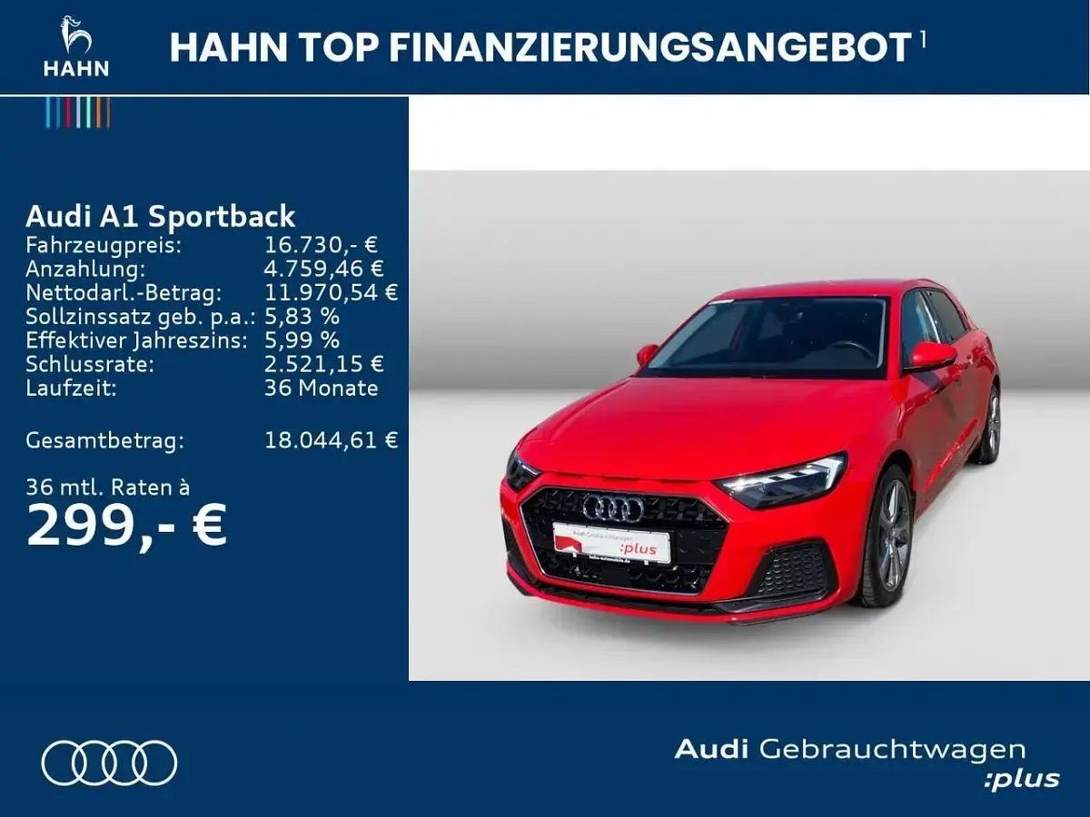 Gebraucht Audi A1 Advanced Plus 116 PS (85 kW) 2020 Misanorot perleffekt SUV