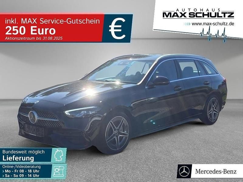 Schwarz Gebraucht 2024 Mercedes C220 AMG line Kombi | 41.480 € (Fairer Preis) - Bild 1/4