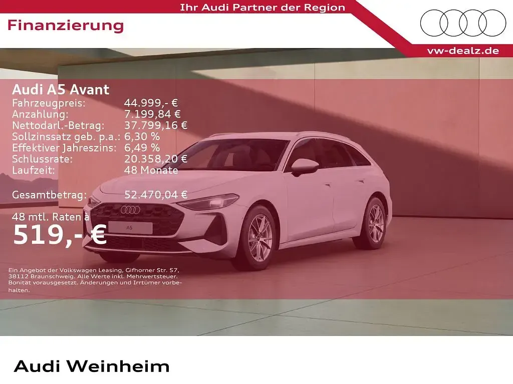 Neu Audi A5 150 PS (110 kW) 2026 Weiß Kombi