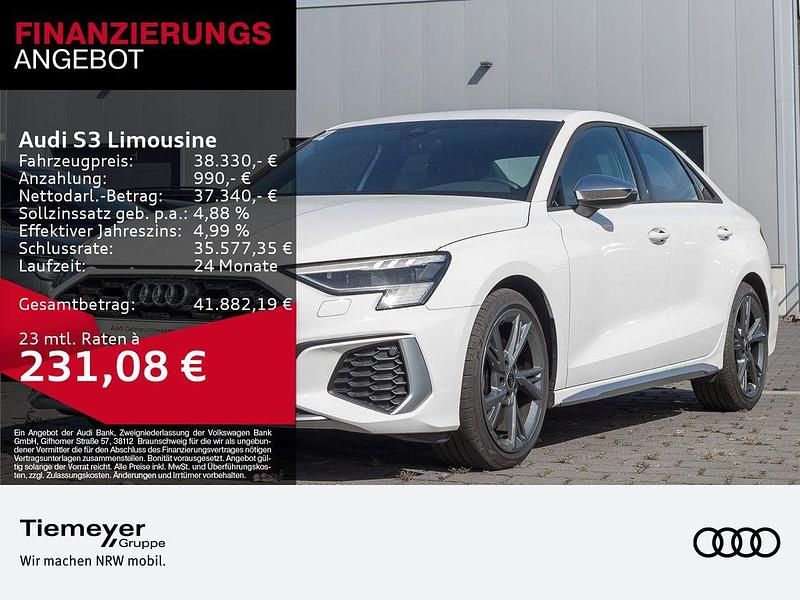 Weiß Gebraucht 2024 Audi S3 Ambiente Limousine | 38.330 € (Superpreis) - Bild 1/4