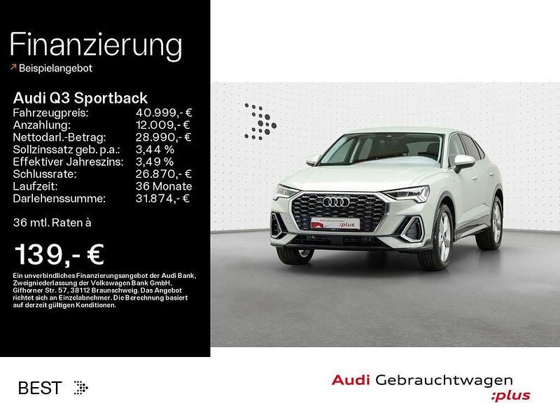 Silber Gebraucht 2024 Audi Q3 Sportback S-Line SUV | 40.999 € (Fairer Preis) - Bild 1/4