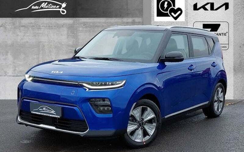 Neptunblau mit schwarzem dach Gebraucht 2022 Kia Soul EV Vision SUV | 24.977 € (Fairer Preis) - Bild 1/4