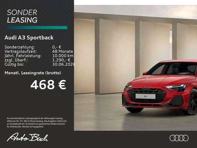 Neu Audi A3 S-Line 150 PS (110 kW) 2026 Distriktgrün metallic Limousine