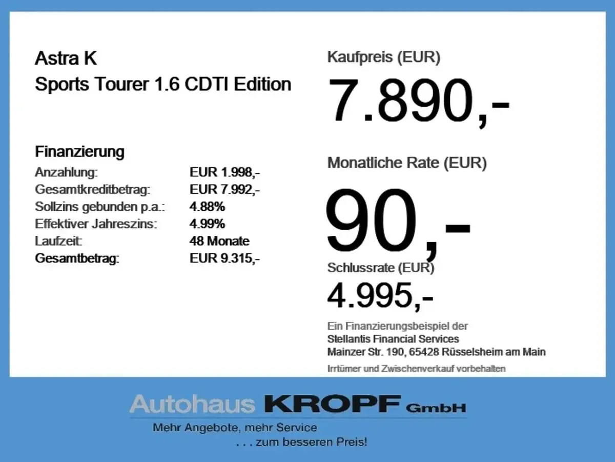 Gebraucht Opel Astra Edition 110 PS (80 kW) 2019 Quarz grau Kombi