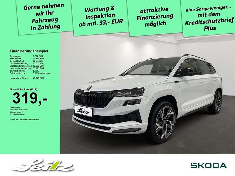Weiß Neu 2025 Skoda Karoq SportLine SUV | 43.923 € - Bild 1/4