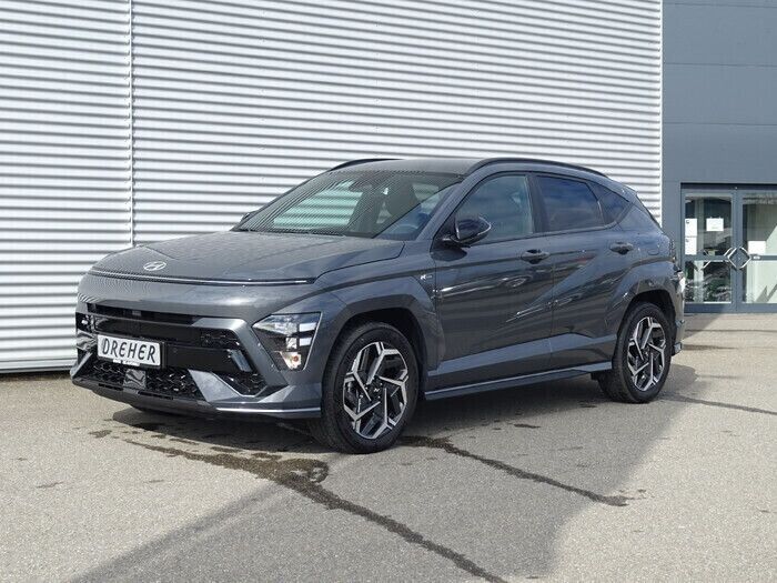 Grau Gebraucht 2023 Hyundai Kona N Line SUV | 28.890 € (Fairer Preis) - Bild 1/4