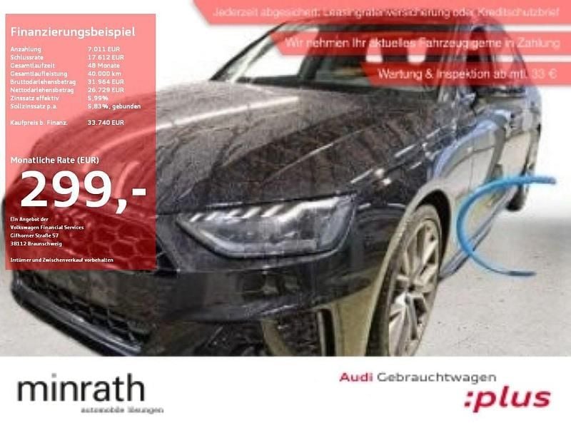 Mythosschwarz metallic Gebraucht 2023 Audi A4 S-Line Kombi | 33.490 € (Fairer Preis) - Bild 1/4