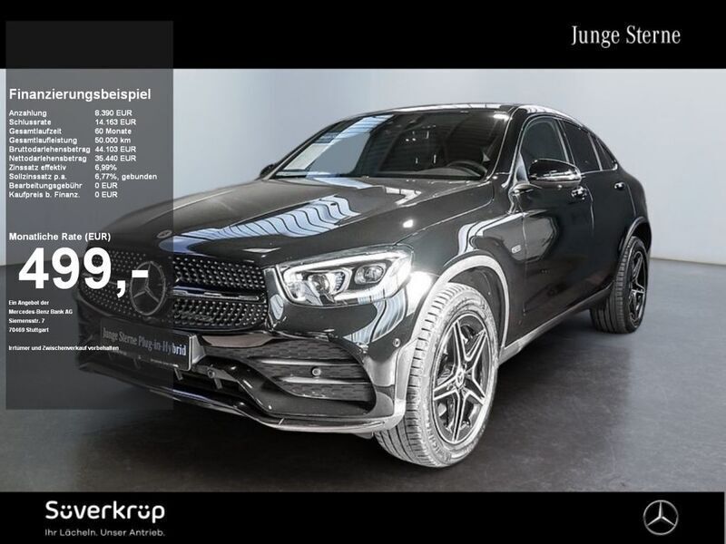 Schwarz Gebraucht 2021 Mercedes GLC300e AMG Coupé | 44.830 € (Guter Preis) - Bild 1/2