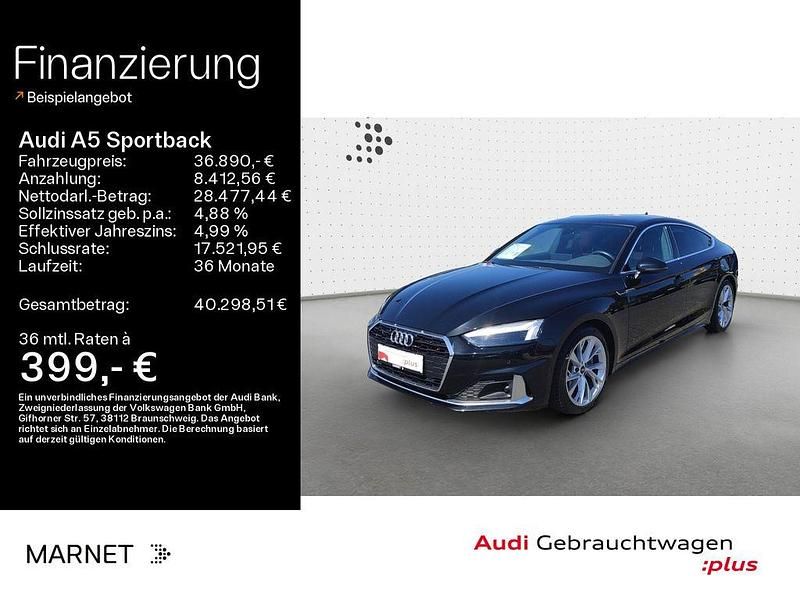 Schwarz Gebraucht 2022 Audi A5 Sportback Advanced Plus Limousine | 36.890 € (Etwas zu teuer) - Bild 1/4