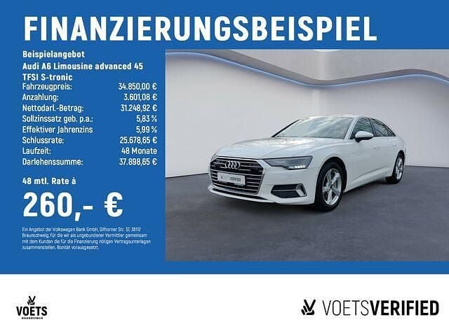 Używany Audi A6 Advanced Plus 265 KM (194 kW) 2023 Biały Sedan/Limuzyna