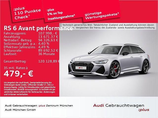 Gebraucht Audi RS6 Performance 630 PS (463 kW) 2025 Florettsilber metallic Kombi