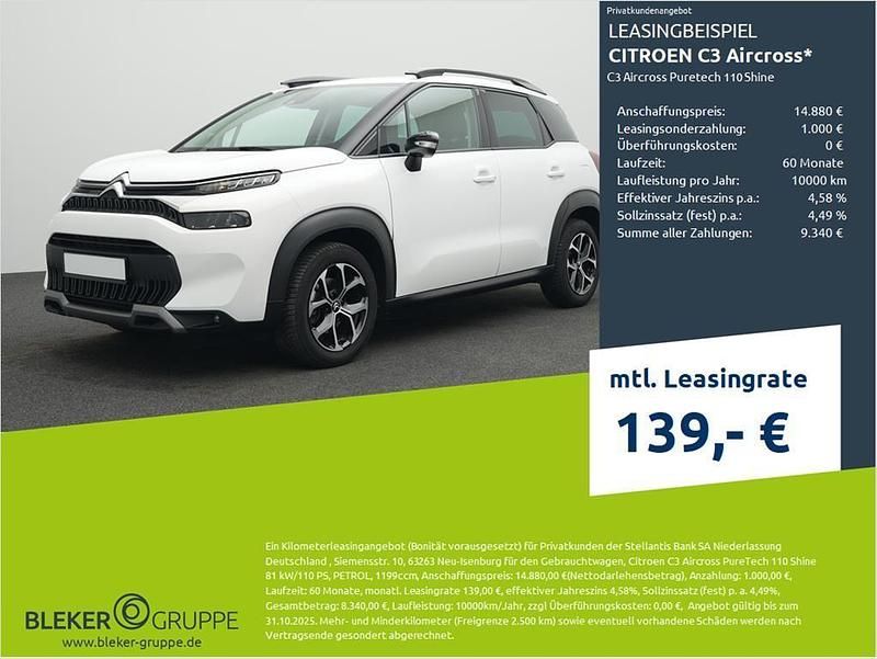 Lack weiss banquise/typ aussenverkleidung spiegel flach standard Gebraucht 2023 Citroën C3 Aircross PureTech SUV | 13.680 € (Guter Preis) - Bild 1/3