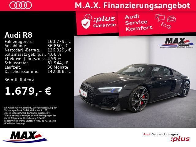 Mythosschwarz metallic Gebraucht 2023 Audi R8 Coupé Ambiente Coupé | 167.489 € (Superpreis) - Bild 1/3