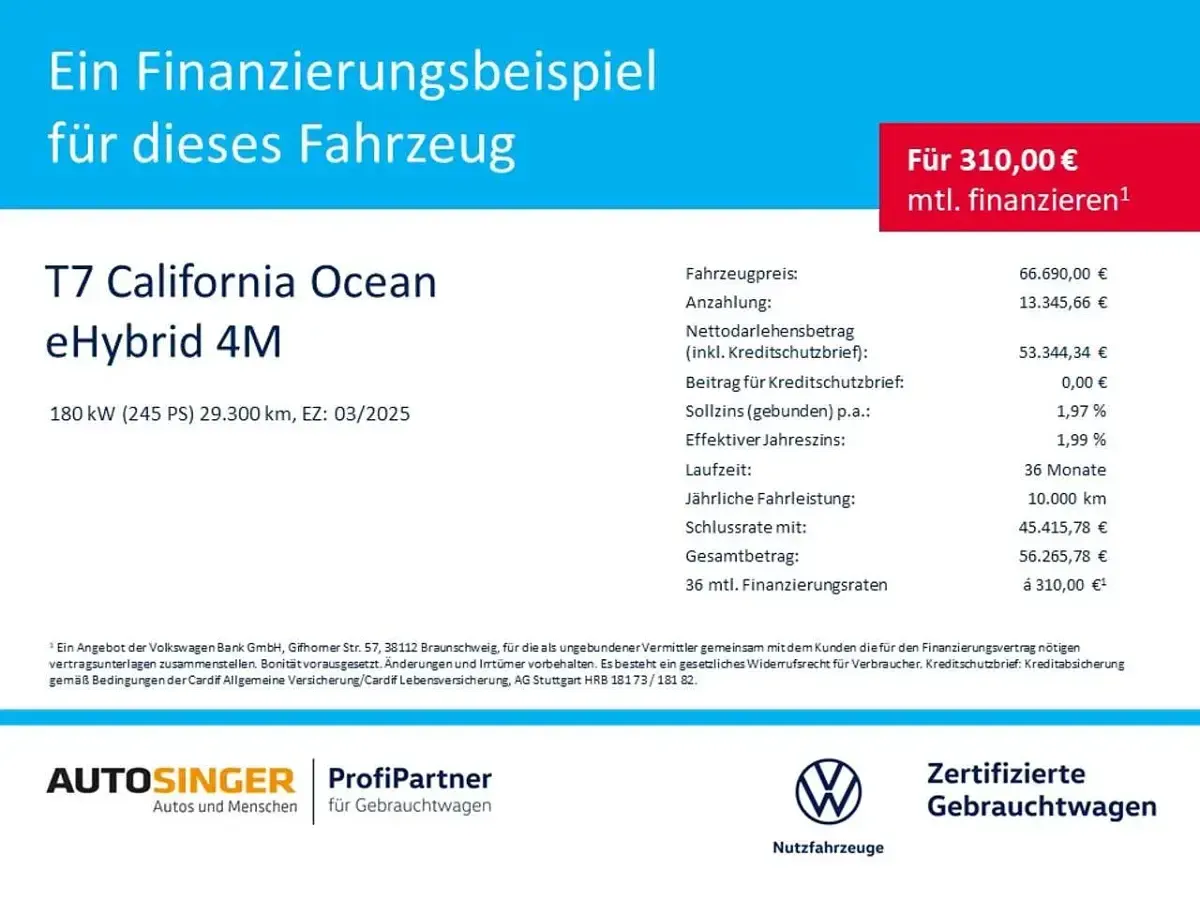 Gebraucht VW T7 California 245 PS (180 kW) 2025 Indiumgrau metallic Van