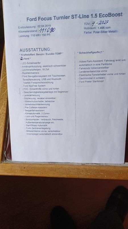 Gebraucht Ford Focus ST-Line 150 PS (110 kW) 2019 Silber Kombi