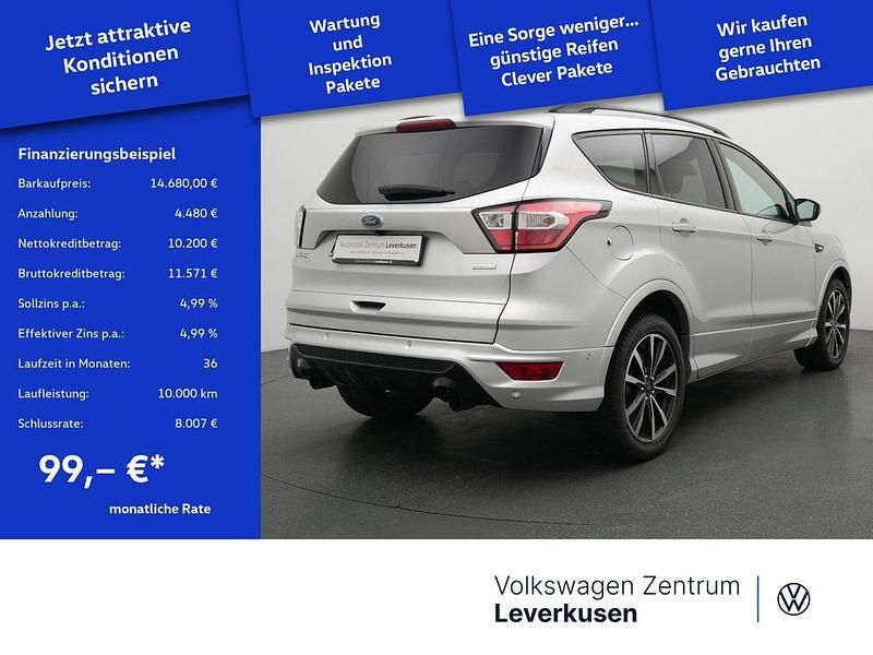 Gebraucht Ford Kuga ST-Line 150 PS (110 kW) 2019 Schwarz / polar silber (metallic) SUV