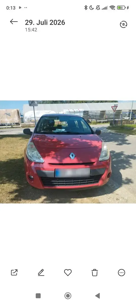 Gebraucht Renault Clio II 90 PS (66 kW) 2010 Rot Limousine