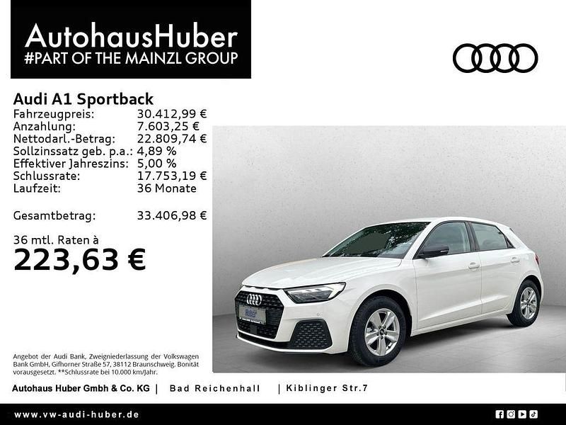 Weiß Neu 2026 Audi A1 Sportback Kleinwagen | 30.413 € (Fairer Preis) - Bild 1/4