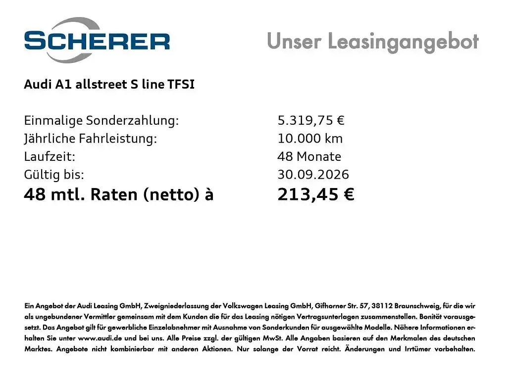 Neu Audi A1 Sport 116 PS (85 kW) 2026 Grau SUV