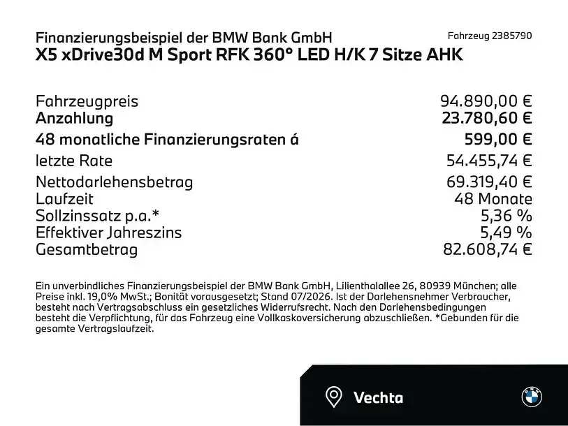 Gebraucht BMW X5 Comfort Edition 352 PS (258 kW) 2025 Black sapphire (schwarz) SUV
