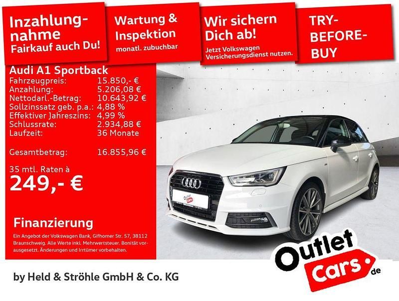 Weiß Gebraucht 2017 Audi A1 Sportback S-Line Kleinwagen | 15.850 € (Fairer Preis) - Bild 1/3