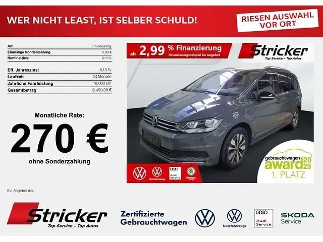 Gebraucht VW Touran Goal 150 PS (110 kW) 2025 Van / Kleinbus