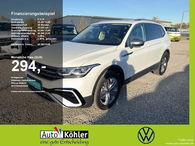 Oryxweiss perlmutteffekt Gebraucht 2024 VW Tiguan Allspace Elegance SUV | 40.100 € (Superpreis) - Bild 1/3