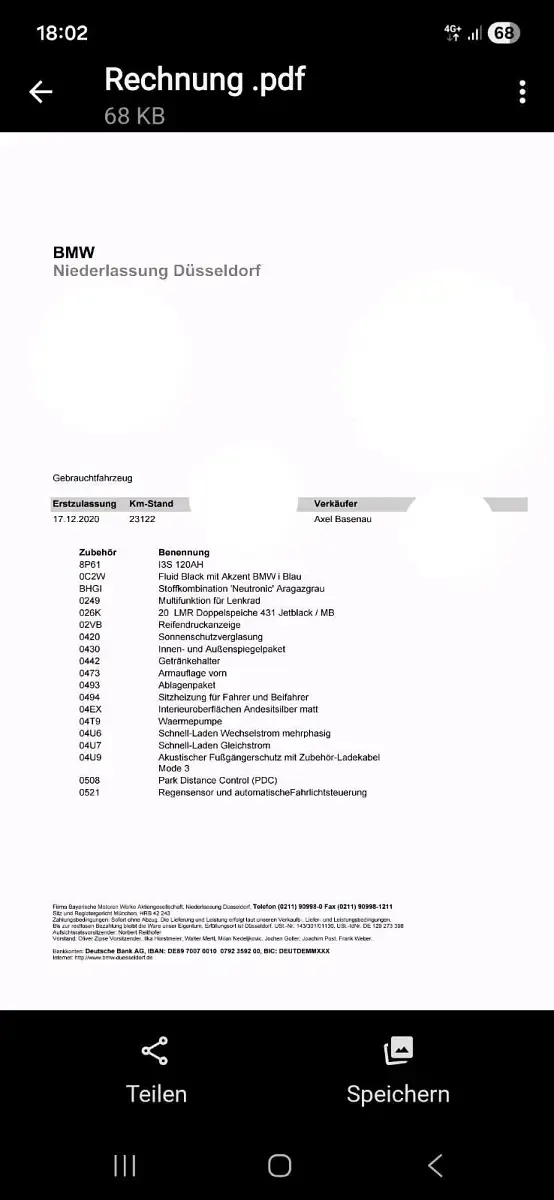 Gebraucht BMW i3 136 kW (186 PS) 2020 Schwarz Kleinwagen