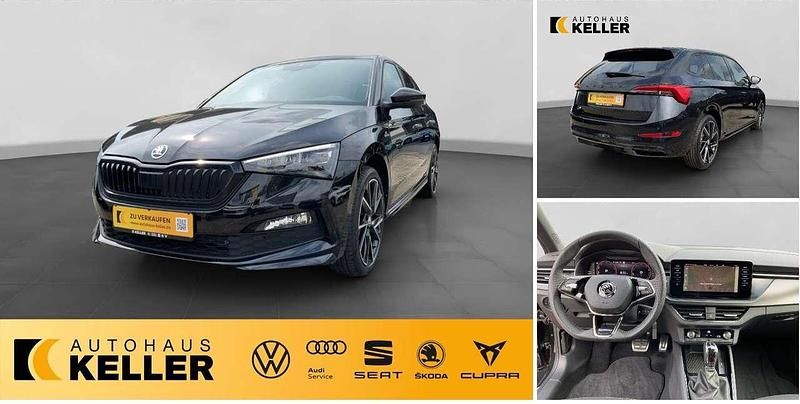 Blackmagic metallic Gebraucht 2023 Skoda Scala Monte Carlo Kleinwagen | 26.990 € (Fairer Preis) - Bild 1/4