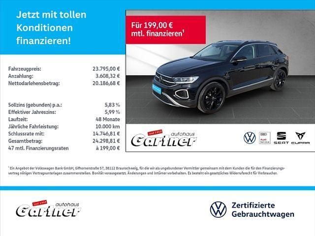 Gebraucht VW T-Roc Style 110 PS (80 kW) 2022 Deep black perleffekt SUV