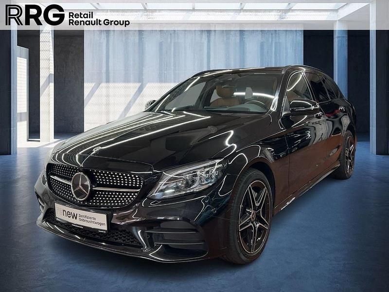 Obsidanschwarz Gebraucht 2021 Mercedes C300e AMG line Kombi | 34.990 € (Teuer) - Bild 1/3