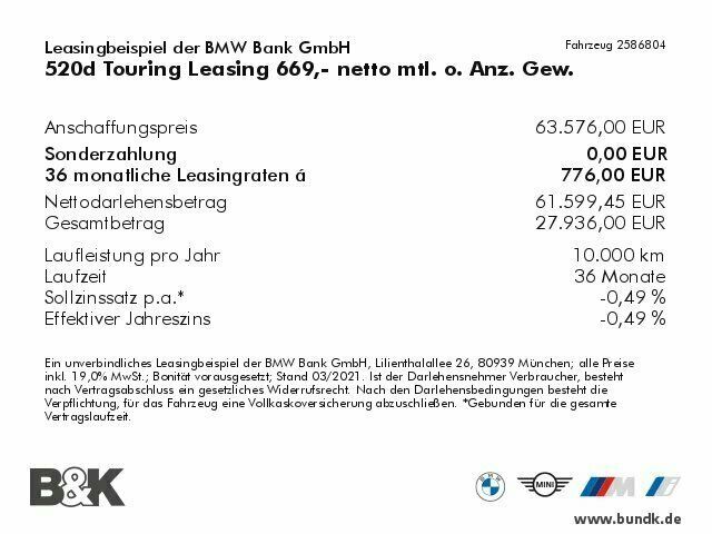 Gebraucht BMW 520 190 PS (139 kW) 2020 Grau metallic Kombi