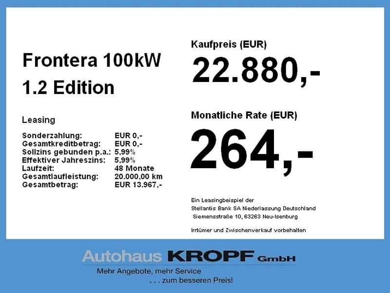 Gebraucht Opel Frontera Edition 136 PS (100 kW) 2025 Grün SUV