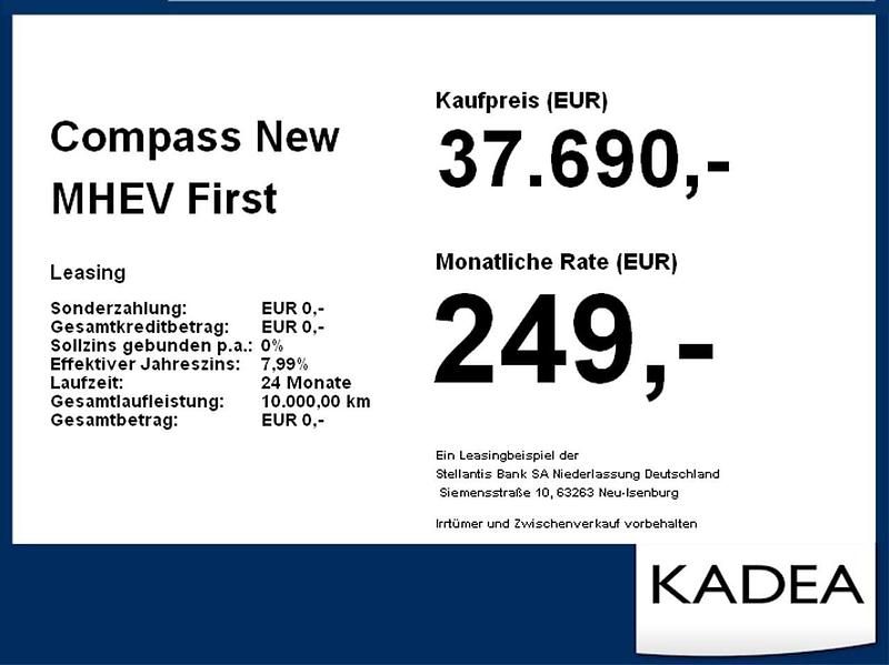 Neu Jeep Compass 145 PS (106 kW) 2026 Pacific blue SUV